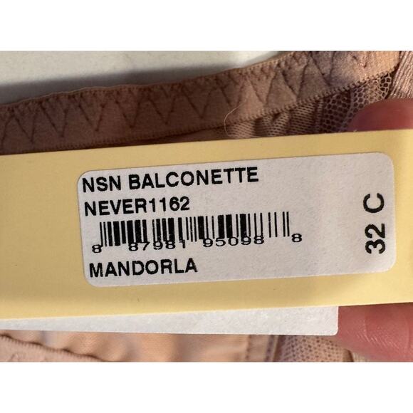 Cosabella Never Say Never Lace Balconette Bra Size 32C Underwire Mandorla - Picture 7 of 7